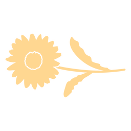 Daisy monochromatic yellow PNG Design Transparent PNG
