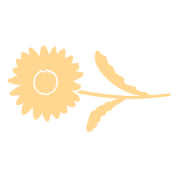 Margarida monocromática amarela Desenho PNG