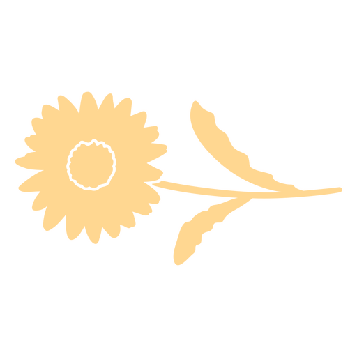 Gänseblümchen einfarbig gelb PNG-Design