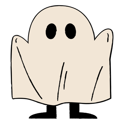Halloween ghost color stroke PNG Design