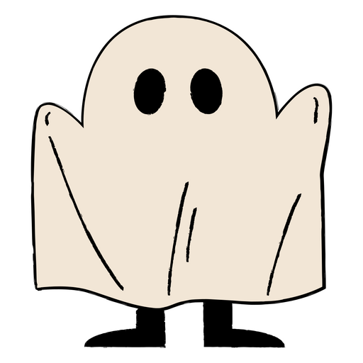 Traço de cor fantasma de Halloween Desenho PNG