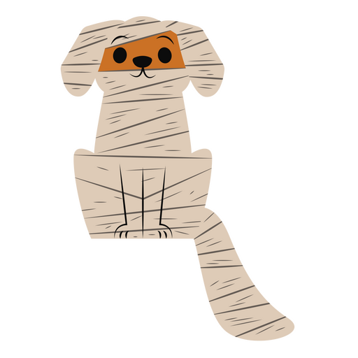 Múmia cão plana halloween Desenho PNG