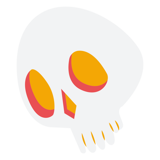 Crânio plano de Halloween Desenho PNG