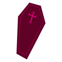 Einfarbiger Halloween-Sarg PNG-Design