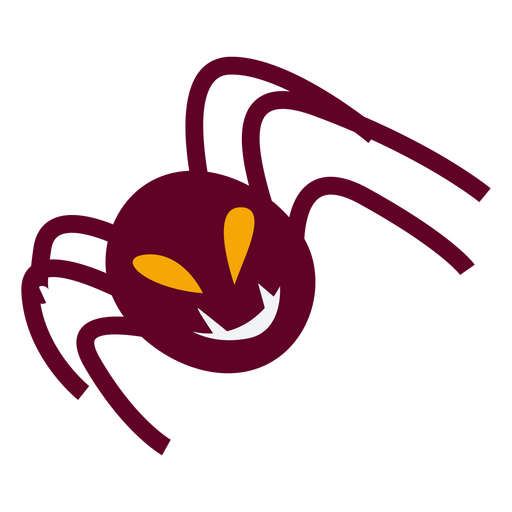 Araña plana halloween miedo Diseño PNG