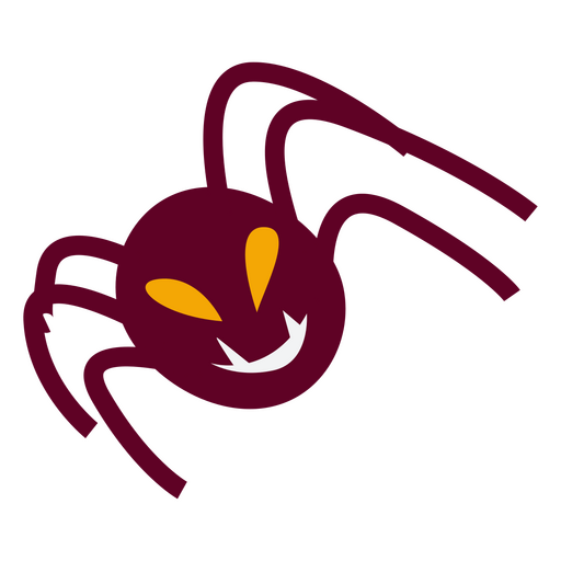 Spider flat halloween scary PNG Design