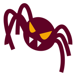 Araña aterradora plana halloween Diseño PNG