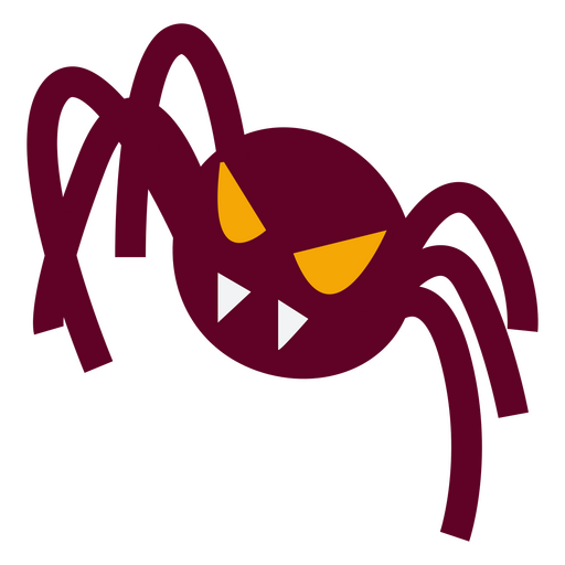 Scary spider flat halloween PNG Design