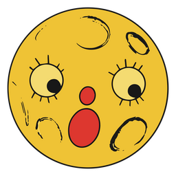 Trazo de color luna halloween Diseño PNG