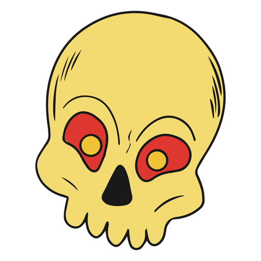 Schädelfarbe streichelt Halloween PNG-Design