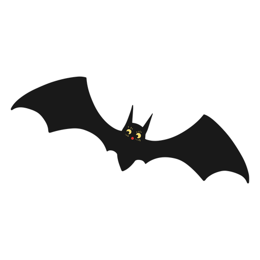 Halloween flat bat PNG Design