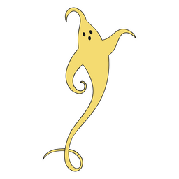Halloween-Farbstrich-Geist PNG-Design