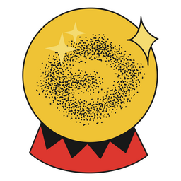 Kristallkugelillustration gespenstisch PNG-Design