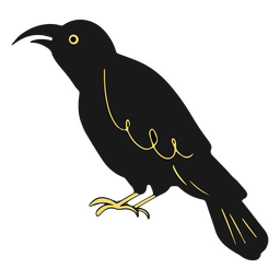 Rabenillustration gespenstisch PNG-Design