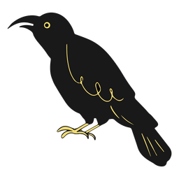 Raven illustration spooky PNG Design