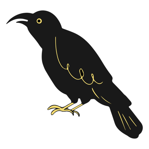 Raven illustration spooky PNG Design