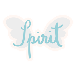 Spirit Lettering with Wings PNG Design