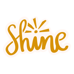 Letras de brillo con sol Diseño PNG