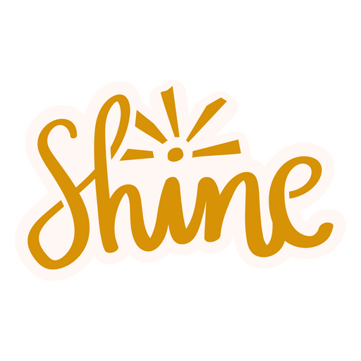 Shine lettering with Sun PNG Design