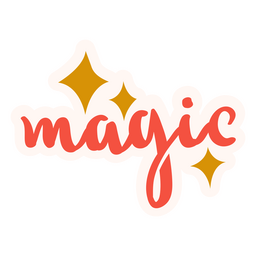 Magic lettering quote PNG Design