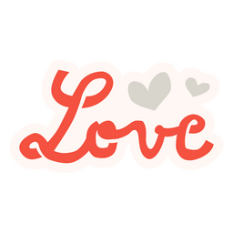 Liebe dickes kursives Wort PNG-Design