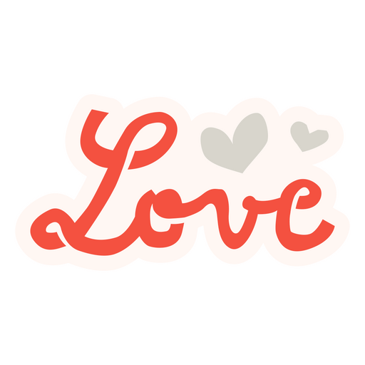 Love Thick Cursive Word PNG Design
