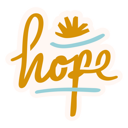 Hope cursive word PNG Design