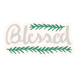 Bendita palabra gris Diseño PNG