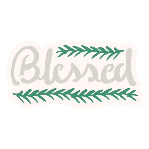 Blessed gray word  PNG Design