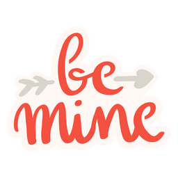 Sé mío cita roja Diseño PNG