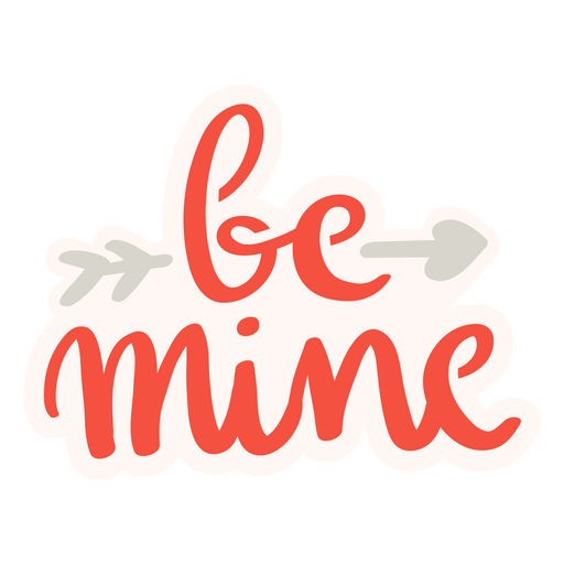 Be mine red quote PNG Design