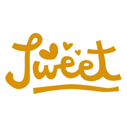 Sweet word flat PNG Design