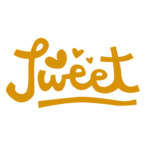 Sweet word flat PNG Design
