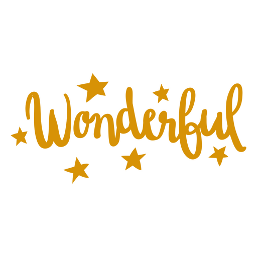Wonderful word with stars