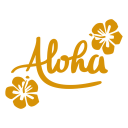 Cita de letras inspiradoras aloha Diseño PNG