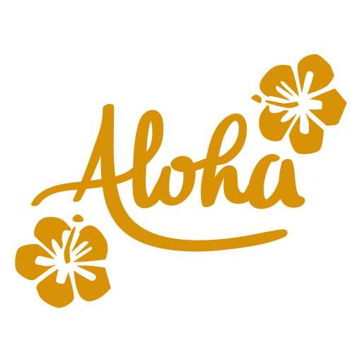 Citação de letras inspiradoras aloha Desenho PNG