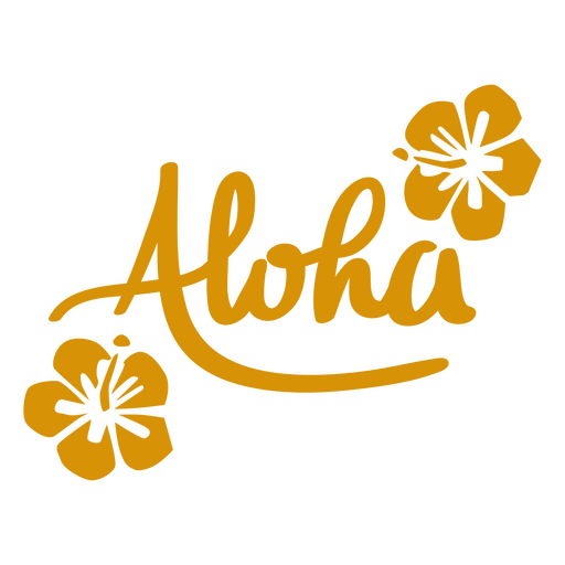 Inspirational lettering quote aloha PNG Design