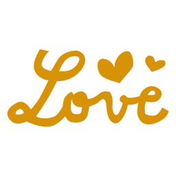 Inspirational lettering quote love PNG Design
