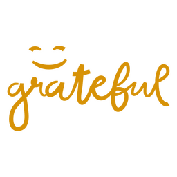 Inspirational lettering quote grateful PNG Design