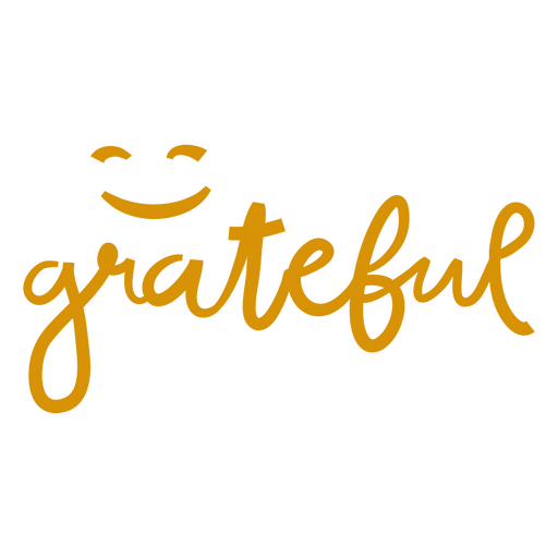Inspirational lettering quote grateful PNG Design