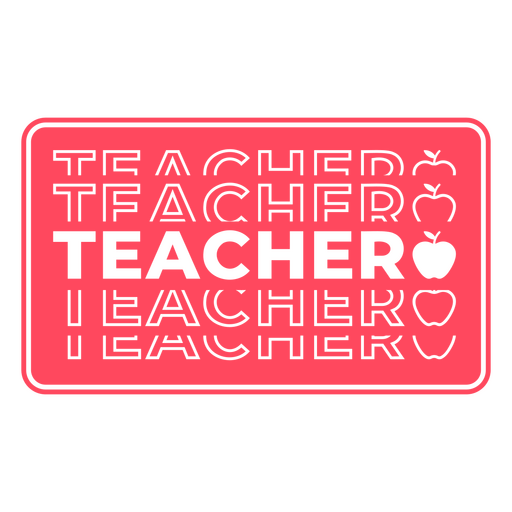 Lehrer-Apfel-Zitat-Abzeichen PNG-Design