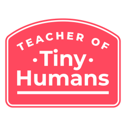 Insignia de cita de pequeños humanos de maestro Diseño PNG