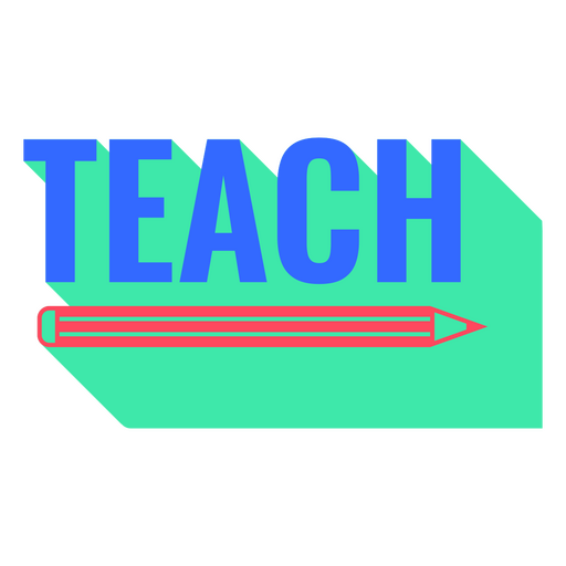 Lehrer unterrichten Schulzitat-Abzeichen PNG-Design