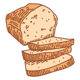 Pão de ilustração de comida Transparent PNG