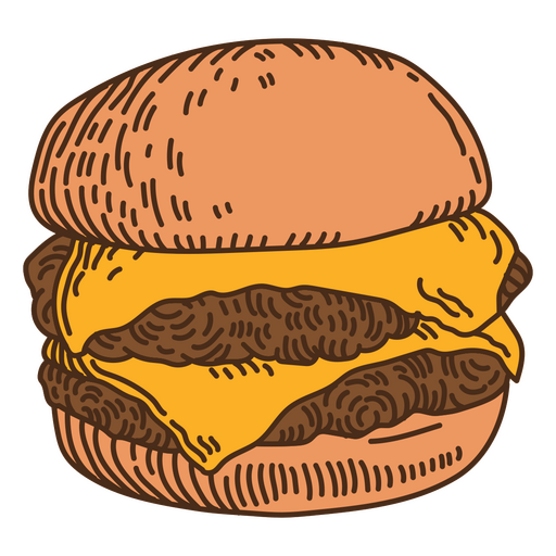 Hambúrguer de ilustração de comida Desenho PNG