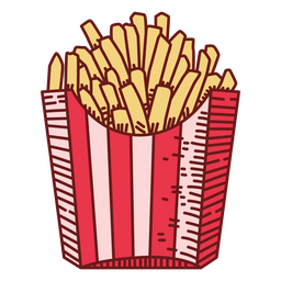 Food illustration french fries PNG Design Transparent PNG