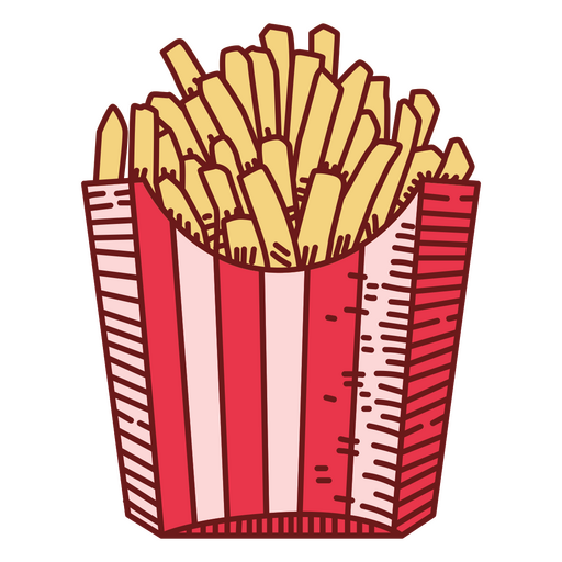 Food illustration french fries PNG Design