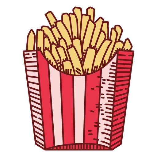 Ilustración de comida papas fritas Diseño PNG