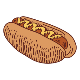 Ilustración de comida hot dog Diseño PNG