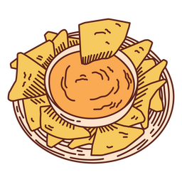Food illustration nachos PNG Design
